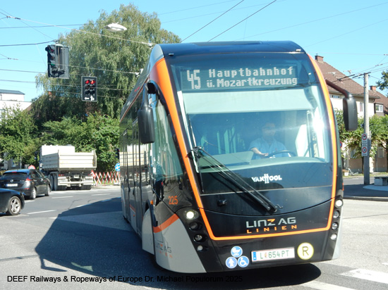Obus Linz Trolleybus E-Bus Österreich Oberleitungsbus