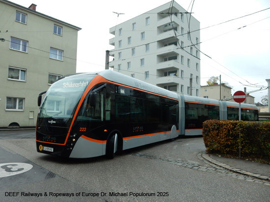Obus Linz Trolleybus E-Bus Österreich Oberleitungsbus