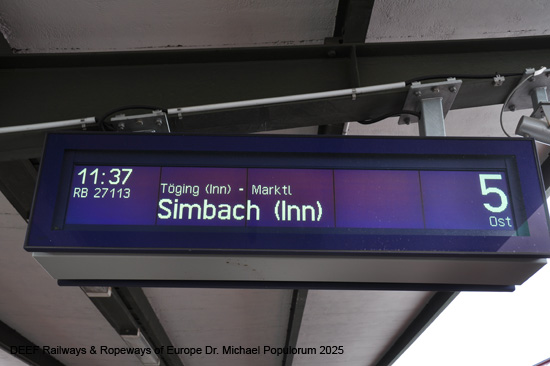 Eisenbahnstrecke Mühldorf Simbach am Inn SOB Bayern Deutschland