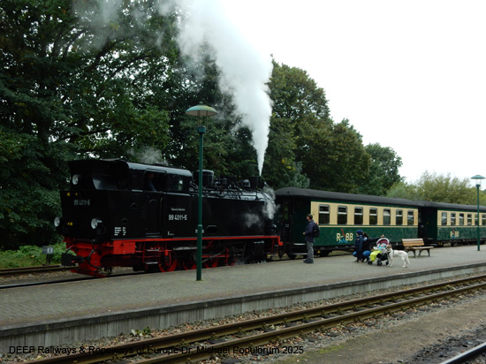 Rasender Roland Rügensche Bäderbahn RüBB Eisenbahn Rügen Deutschland Lauterbach Putbus Binz Sellin Baabe Göhren