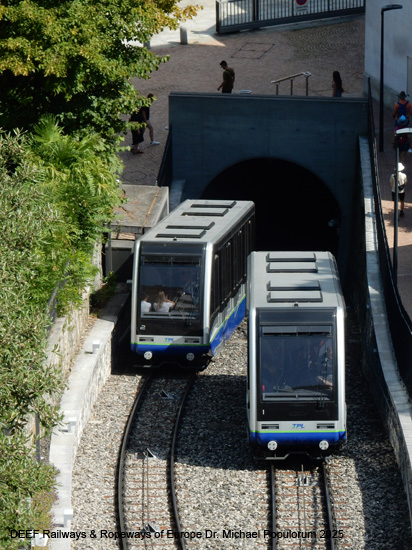 Sasselina Standseilbahn Tessin Schweiz Funicolare Lugano Città–Stazione FFS Ticino