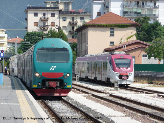 Valsuganabahn Eisenbahn Trient Bassano del Grappa Venedig Ferrovia Valsugana Trento Trentino Italien