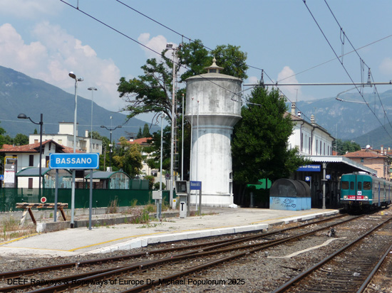 Valsuganabahn Eisenbahn Trient Bassano del Grappa Venedig Ferrovia Valsugana Trento Trentino Italien