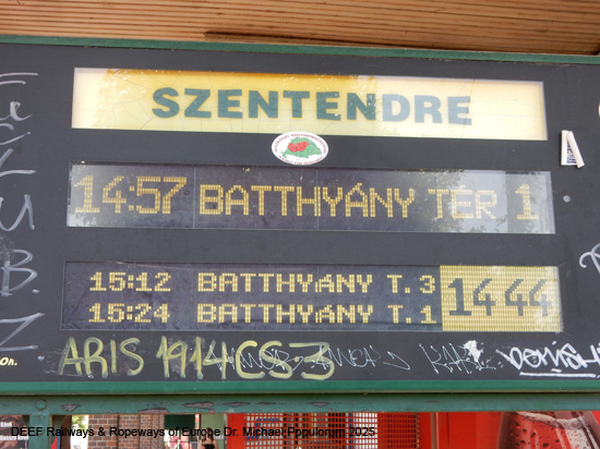 Budapest HEV Eisenbahn H5 Eisenbahn Szentendre Ungarn