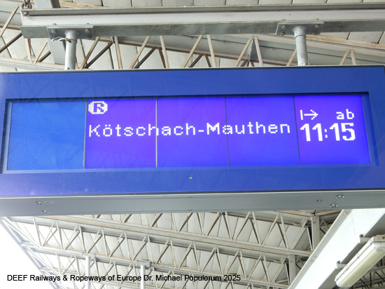 Gailtalbahn Eisenbahn Villach Arnoldstein Hermagor Kötschach-Mauthen Kärnten ÖBB