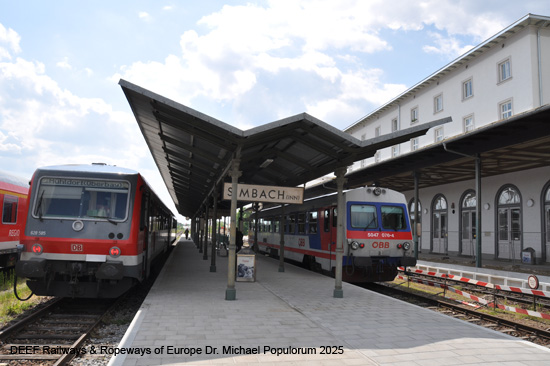 Eisenbahnstrecke Mühldorf Simbach am Inn SOB Bayern Deutschland