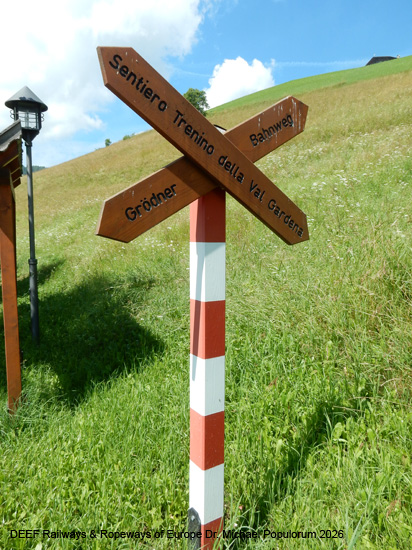 Grödnerbahn Klausen St. Ulrich St. Christina Wolkenstein Plan Eisenbahn Südtirol