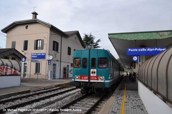 Eisenbahnstrecke Belluno – Ponte nelle Alpi-Polpet – Calalzo Ferrovia Itala Italien