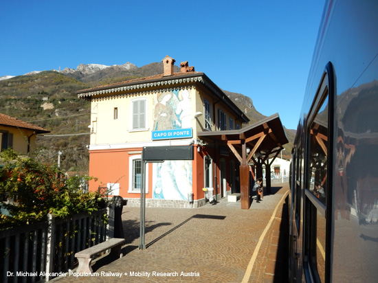 Iseobahn Eisenbahn Ferrovia Brescia Iseo Edolo Lombardia Italien