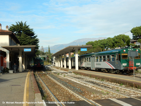 Iseobahn Eisenbahn Ferrovia Brescia Iseo Edolo Lombardia Italien