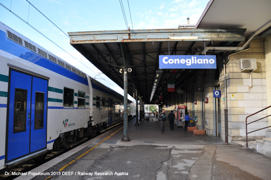 Conegliano Ponte Nelle Alpi Eisenbahn Vittorio Veneto Italien