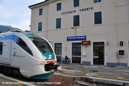 Conegliano Ponte Nelle Alpi Eisenbahn Vittorio Veneto Italien