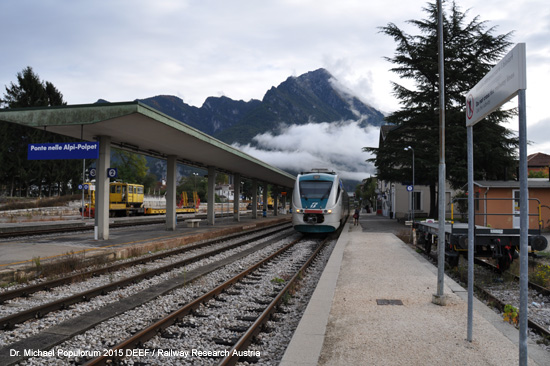 Conegliano Ponte Nelle Alpi Eisenbahn Vittorio Veneto Italien