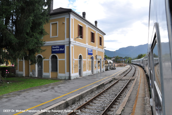 Eisenbahnstrecke Ferrovia Belluno - Feltre - Montebelluna- Treviso Italien