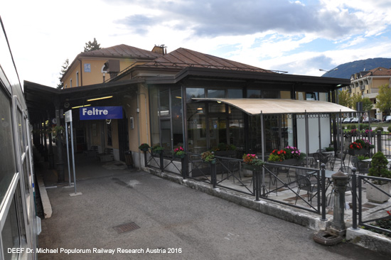 Eisenbahnstrecke Ferrovia Belluno - Feltre - Montebelluna- Treviso Italien