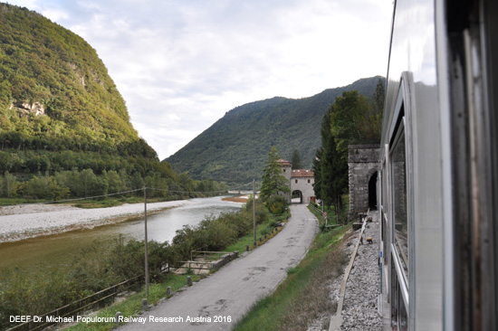 Eisenbahnstrecke Ferrovia Belluno - Feltre - Montebelluna- Treviso Italien