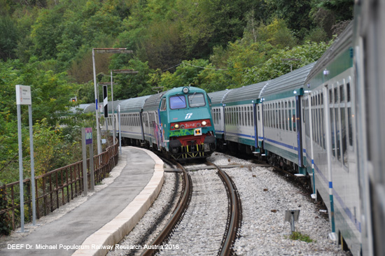 Eisenbahnstrecke Ferrovia Belluno - Feltre - Montebelluna- Treviso Italien