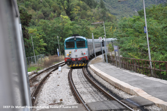 Eisenbahnstrecke Ferrovia Belluno - Feltre - Montebelluna- Treviso Italien