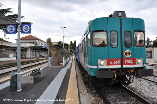 Eisenbahnstrecke Ferrovia Belluno - Feltre - Montebelluna- Treviso Italien