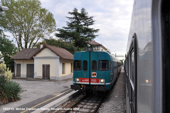 Eisenbahnstrecke Ferrovia Belluno - Feltre - Montebelluna- Treviso Italien