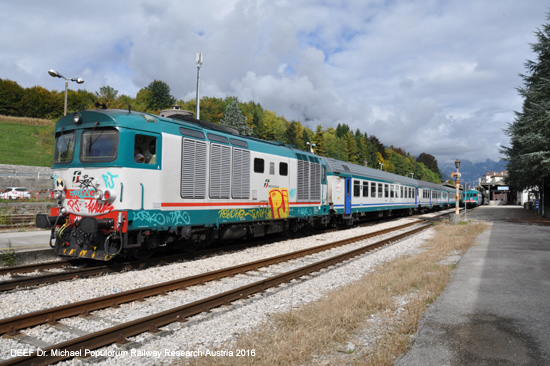Eisenbahnstrecke Ferrovia Belluno - Feltre - Montebelluna- Treviso Italien