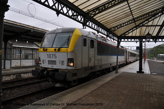 Belgien Eisenbahnstrecke Linie 44 Verviers Pepinster Spa Stavelot Luxembourg