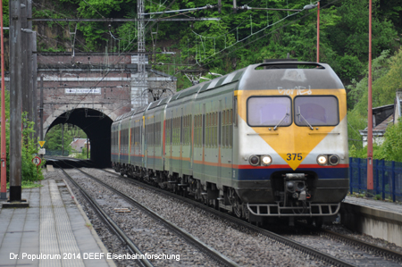 Belgien Eisenbahnstrecke Linie 44 Verviers Pepinster Spa Stavelot Luxembourg