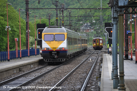Belgien Eisenbahnstrecke Linie 44 Verviers Pepinster Spa Stavelot Luxembourg
