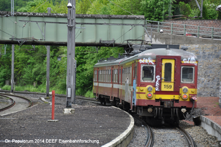 Belgien Eisenbahnstrecke Linie 44 Verviers Pepinster Spa Stavelot Luxembourg