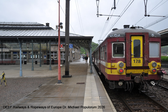 Belgien Eisenbahnstrecke Linie 44 Verviers Pepinster Spa Stavelot Luxembourg