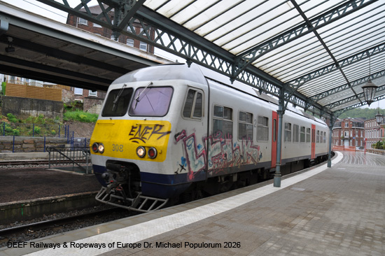 Belgien Eisenbahnstrecke Linie 44 Verviers Pepinster Spa Stavelot Luxembourg