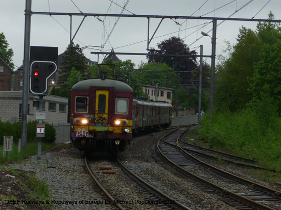Belgien Eisenbahnstrecke Linie 44 Verviers Pepinster Spa Stavelot Luxembourg