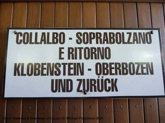 Rittnerbahn Eisenbahn Bozen Himmelfahrt Oberbozen Klobenstein Ferrovia del Renon