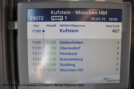 Rosenheim Kufstein Eisenbahnstrecke Bayern TEN