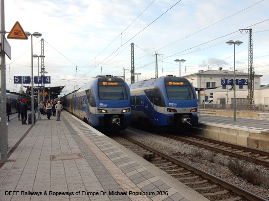 Bahnhof Rosenheim Triebwagen BRB