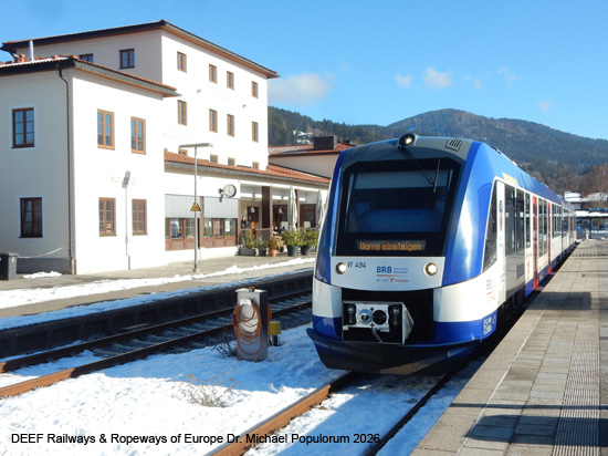 Bahnhof Schliersee BOB Bayrische Oberlandbahn LINT Triebwagen