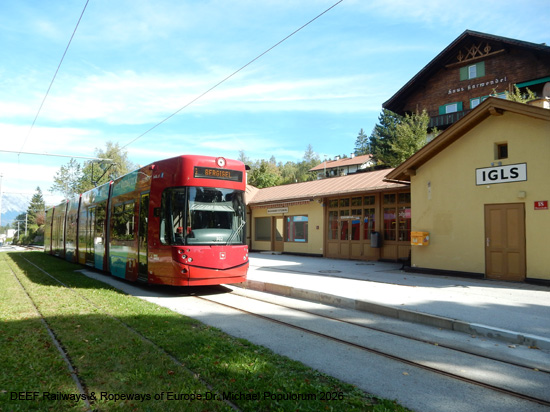 Innsbrucker Mittelgebirgsbahn Igler Sechser Straßenbahn Innsbruck Igls Tram Tirol