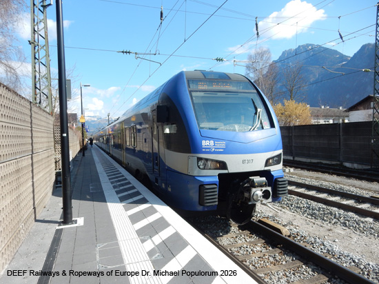 Eisenbahnstrecke Rosenheim Kufstein Unterinntal Bayern TEN Korridorstrecke BRB ÖBB