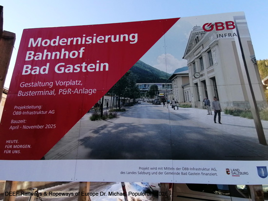 ÖBB Modernisierung Bahnhof Bad Gastein Eisenbahn Salzburg Österreich