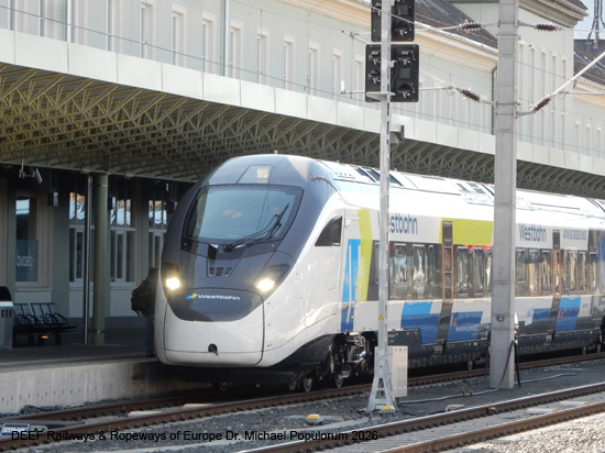 Westbahn Südbahnstrecke Stadler Smile Giruno Bussard Eisenbahn Österreich