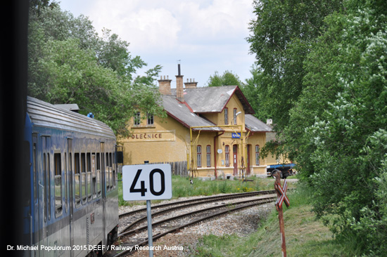 Eisenbahnstrecke Budweis České Budějovice Krumau Horny Plana Oberplan Schwarzes Kreuz Černý Kříž Böhmen Tschechien