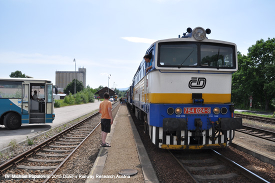 Eisenbahnstrecke Budweis České Budějovice Krumau Horny Plana Oberplan Schwarzes Kreuz Černý Kříž Böhmen Tschechien