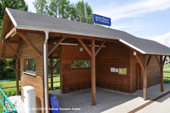 Eisenbahnstrecke Budweis České Budějovice Krumau Horny Plana Oberplan Schwarzes Kreuz Černý Kříž Böhmen Tschechien