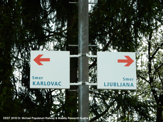 Eisenbahn Laibach Metlika Karlovac Zagreb Slowenien Kroatien