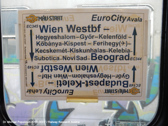 Eisenbahnstrecke Budapest Belgrad Beograd Ungarn Serbien Internationale Magistrale TEN Trans Europäische Netze