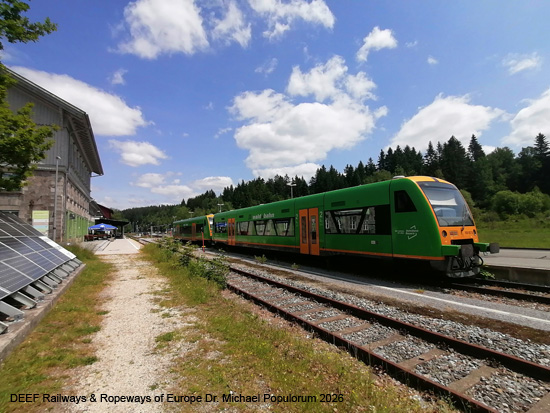 Bahnhof Bayerisch Eisenstein / Železná Ruda Triebwagen Waldbahn