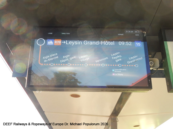 Aigle-Leysin Bahn Chemin de fer Aigle–Leysin Grand Hotel TPC Eisenbahn Schweiz Wadtland Vaud Zahnradbahn