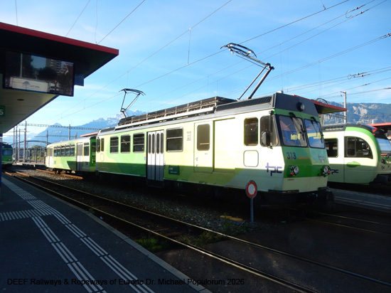 Aigle-Leysin Bahn Chemin de fer Aigle–Leysin Grand Hotel TPC Eisenbahn Schweiz Wadtland Vaud Zahnradbahn