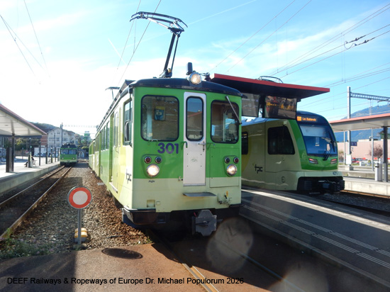 Aigle-Leysin Bahn Chemin de fer Aigle–Leysin Grand Hotel TPC Eisenbahn Schweiz Wadtland Vaud Zahnradbahn