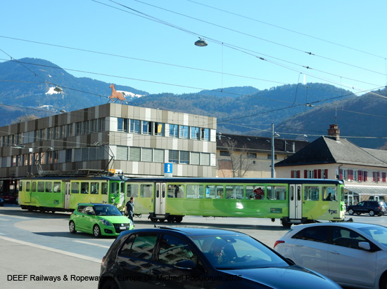 Aigle-Leysin Bahn Chemin de fer Aigle–Leysin Grand Hotel TPC Eisenbahn Schweiz Wadtland Vaud Zahnradbahn